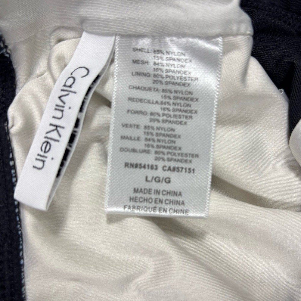 Calvin Klein Floral Sports Bra Large Racerback Athletic Workout Gym Activewear - Picture 7 of 10